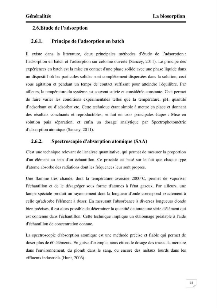 Etude de la biosorption des éléments traces métaliques (Pb2+,Cd2+,et Zn2+) sur une biomasse marine