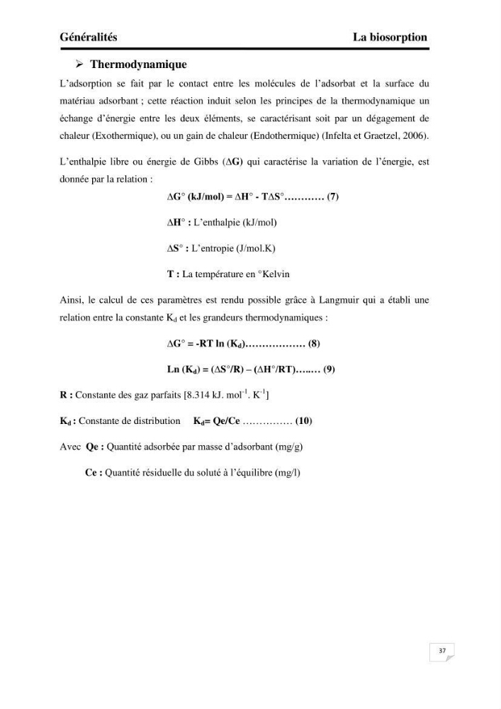 Etude de la biosorption des éléments traces métaliques (Pb2+,Cd2+,et Zn2+) sur une biomasse marine