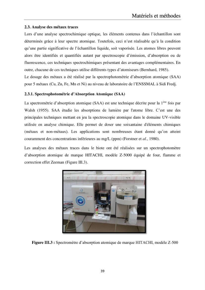 Etude de la bioaccumulation des métaux traces par trois poissons démersaux dans le golfe de Ghazaouet: