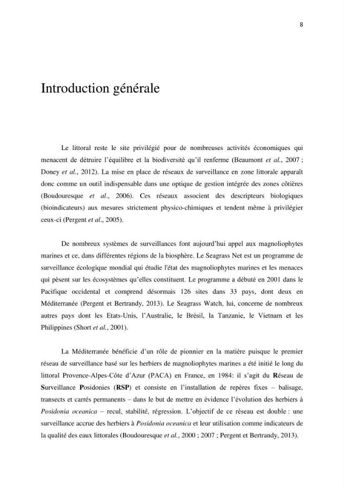 La mise en place d\'un réseau de surveillance de l\'herbier à posidonia oceanica de Boui-Ismail