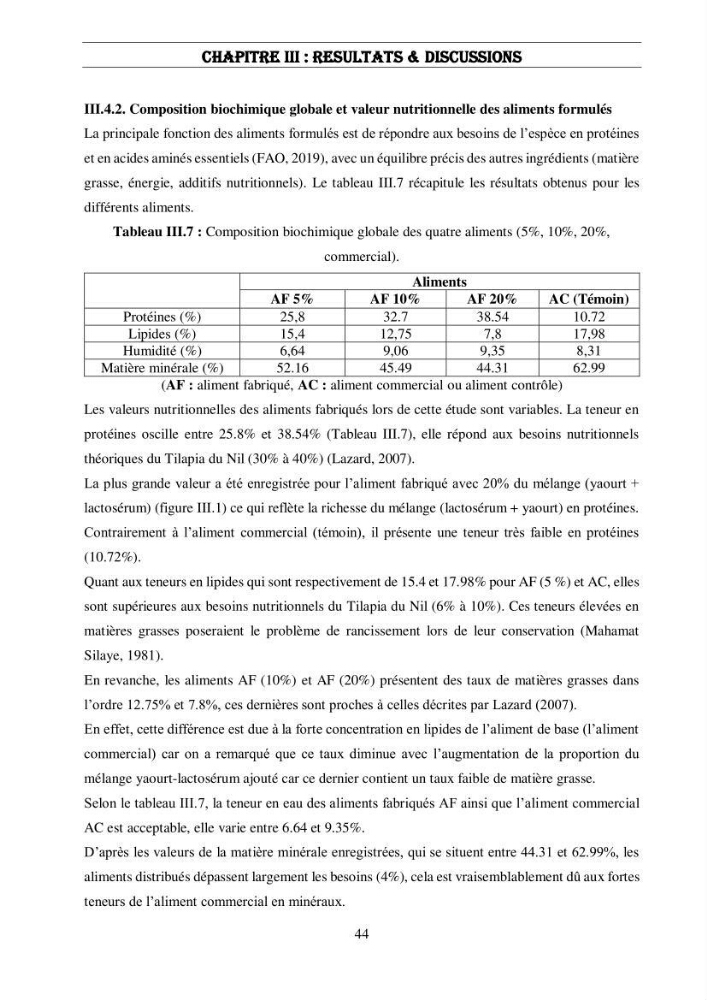 Valorisation des sous-produits de l\'industrie laitières (DANONE) en vue de la fabrication d\'un aliment aquacole: