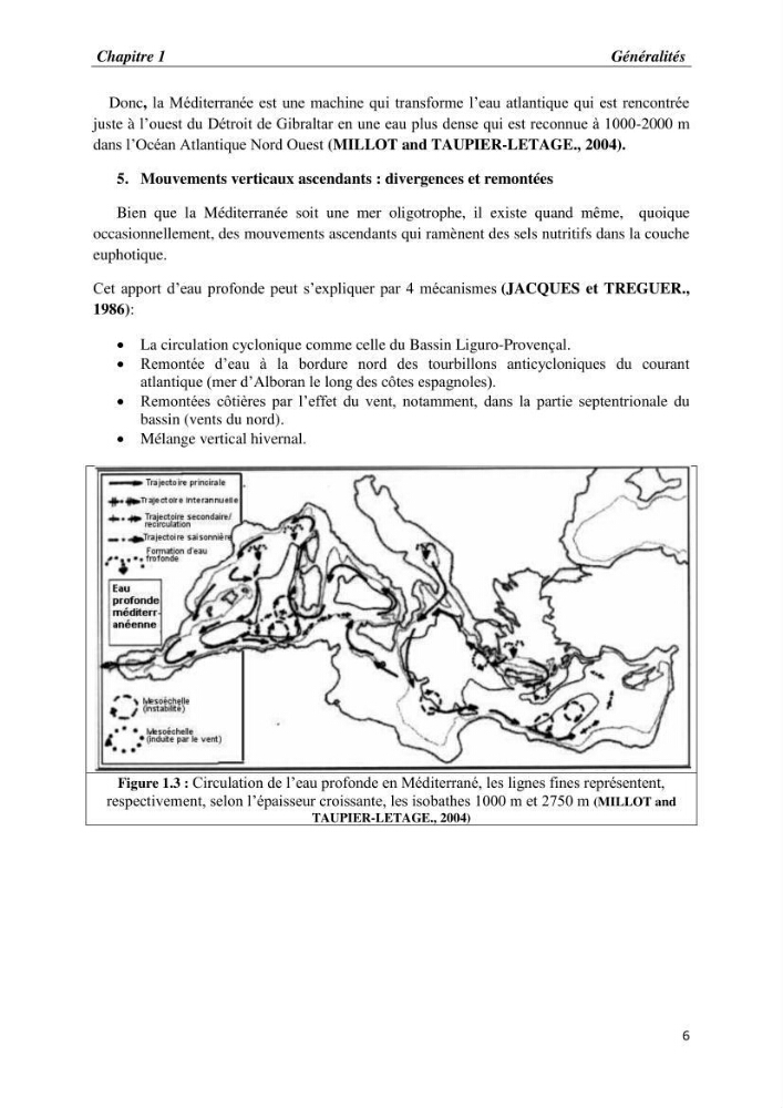 Les paramètres physico-chimiques et les sels nutritifs dans la baie d\'Alger