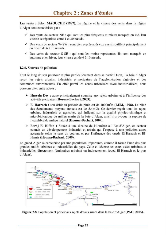 Suivi des paramètres physico-chimiques et des sels nutritifs dans la côte Algéroise