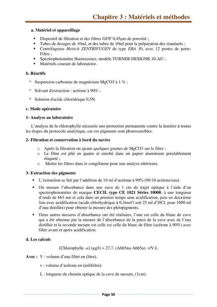 Suivi des paramètres physico-chimiques et des sels nutritifs dans la côte Algéroise