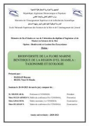 Biodiversité de la flore marine benthique de la region d'El Djamila taxonomie et ecologie