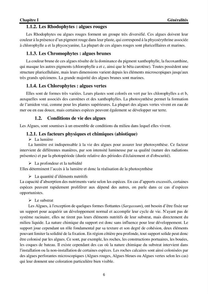 Biodiversité de la flore marine benthique de la region d\'El Djamila taxonomie et ecologie