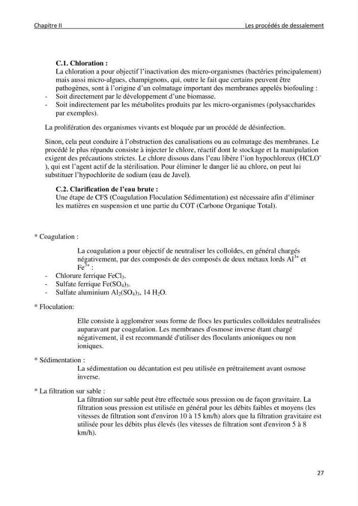 Impact des rejets de dessalement sur la qualité des eaux de mer ( cas des trois stations: cap djenat, El hamma, Fouka