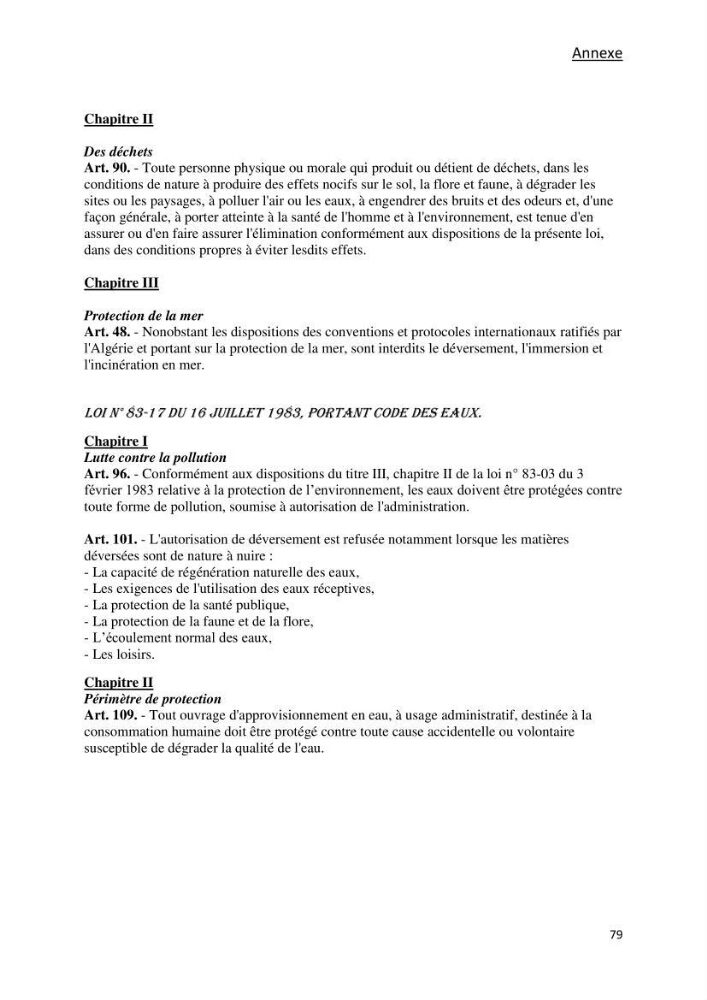 Impact des rejets de dessalement sur la qualité des eaux de mer ( cas des trois stations: cap djenat, El hamma, Fouka