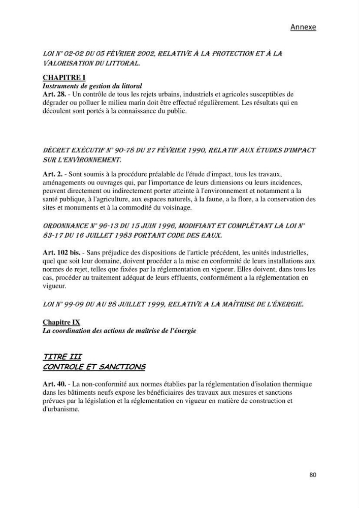 Impact des rejets de dessalement sur la qualité des eaux de mer ( cas des trois stations: cap djenat, El hamma, Fouka
