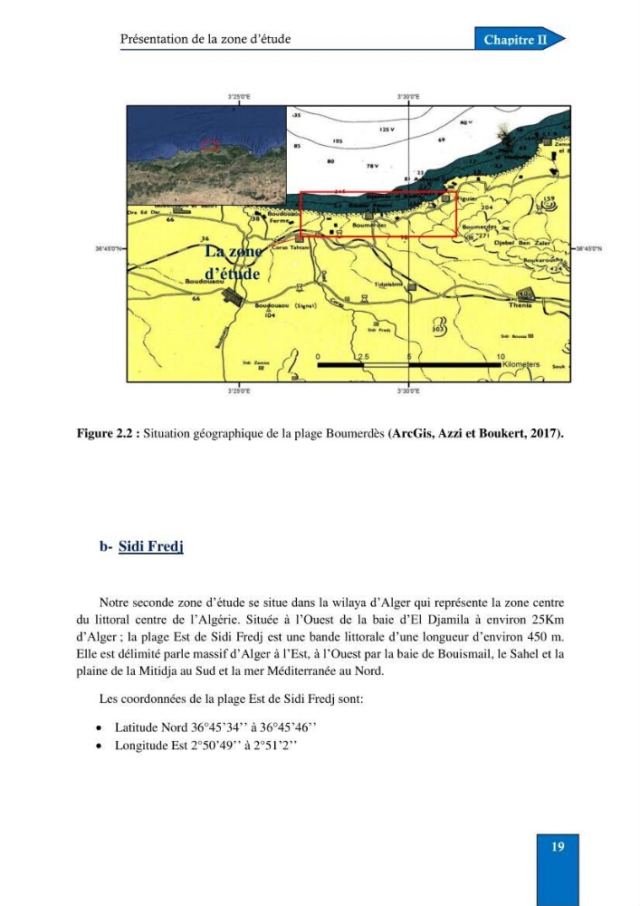 Contribution à la connaissance de la morphologie et de la dynamique sédimentaire du littoral centre de l\'Algèrie