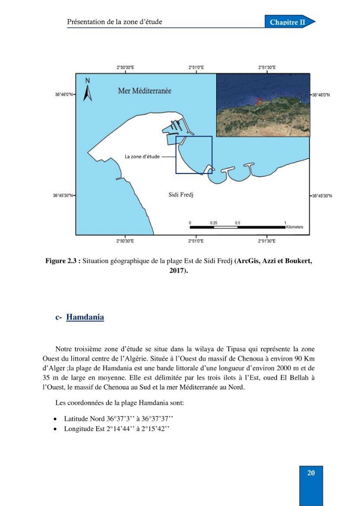Contribution à la connaissance de la morphologie et de la dynamique sédimentaire du littoral centre de l\'Algèrie