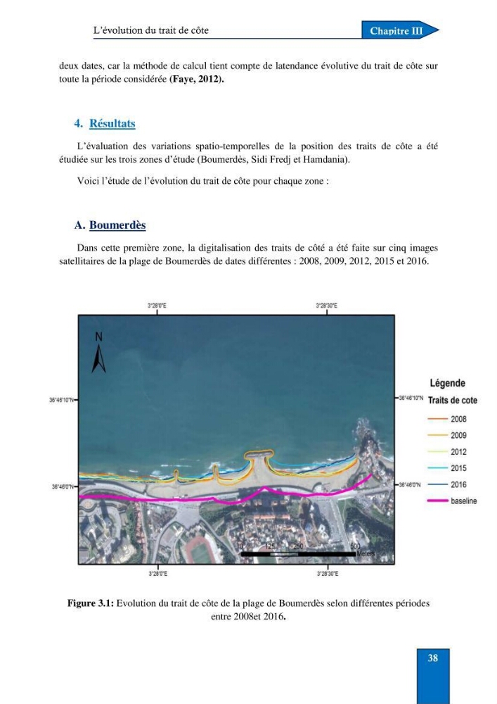 Contribution à la connaissance de la morphologie et de la dynamique sédimentaire du littoral centre de l\'Algèrie