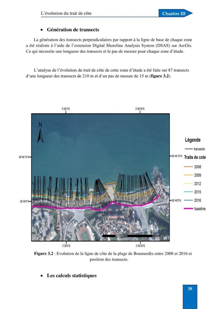 Contribution à la connaissance de la morphologie et de la dynamique sédimentaire du littoral centre de l\'Algèrie