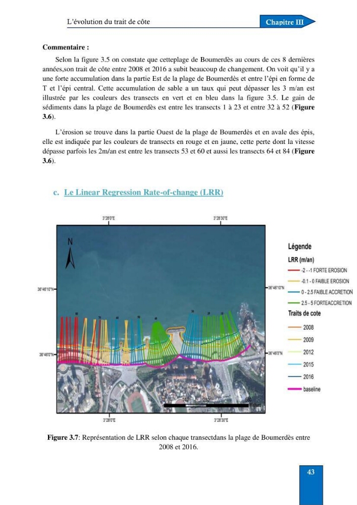 Contribution à la connaissance de la morphologie et de la dynamique sédimentaire du littoral centre de l\'Algèrie