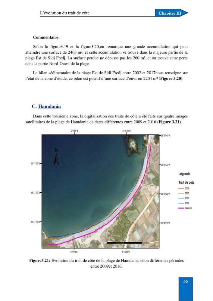 Contribution à la connaissance de la morphologie et de la dynamique sédimentaire du littoral centre de l\'Algèrie