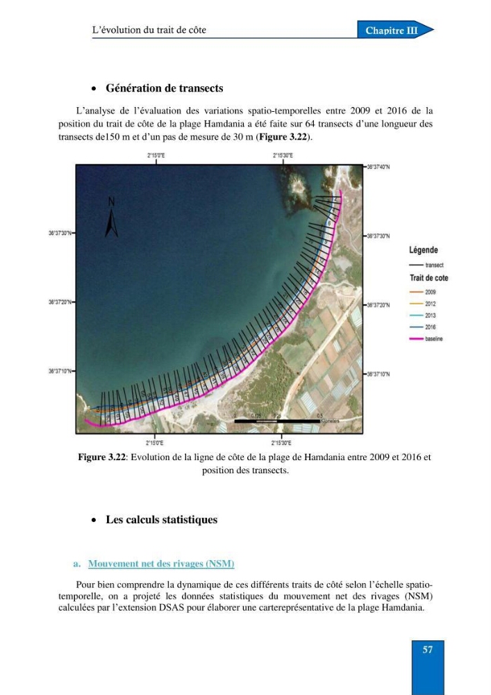 Contribution à la connaissance de la morphologie et de la dynamique sédimentaire du littoral centre de l\'Algèrie