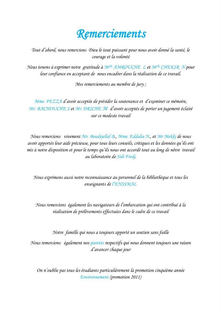 Détermination de l\'influence du rejet des eaux usées épurées par la STEP de Tipaza sur les caractéristiques physico-chimiques et bactériologiques des eaux de mer, cas de la plage de Chenoua