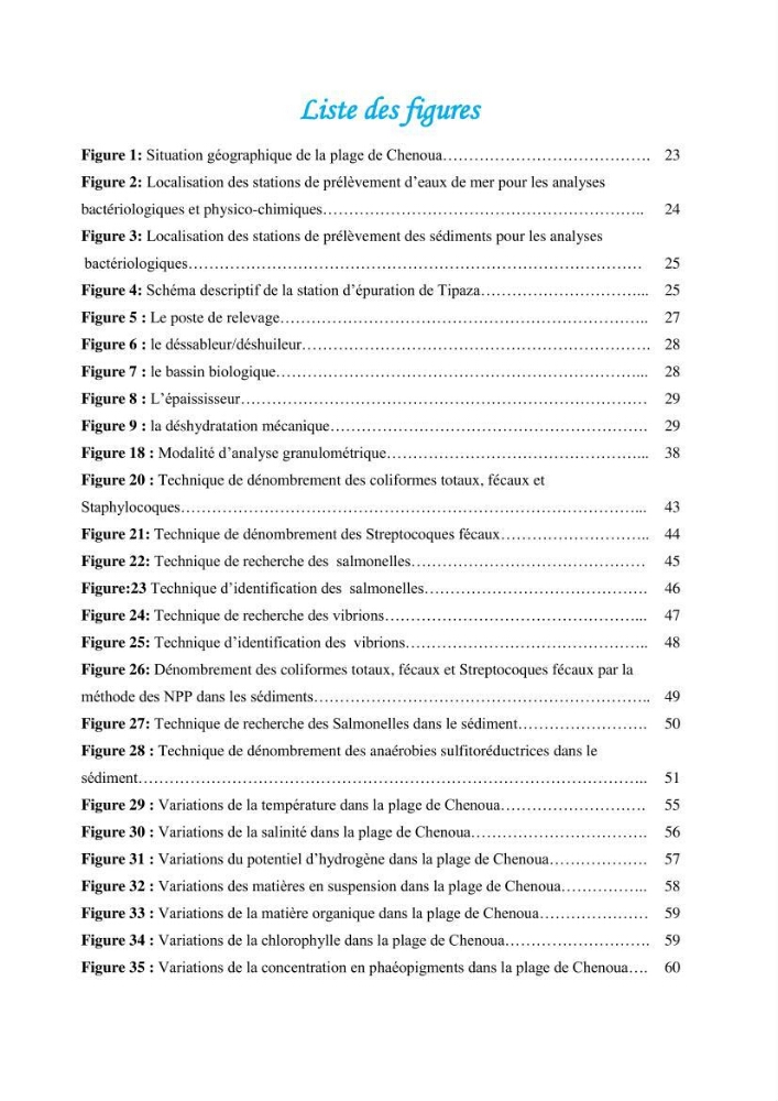 Détermination de l\'influence du rejet des eaux usées épurées par la STEP de Tipaza sur les caractéristiques physico-chimiques et bactériologiques des eaux de mer, cas de la plage de Chenoua