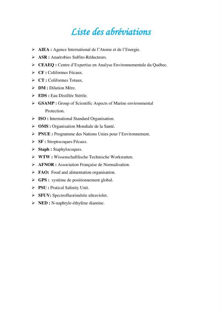Détermination de l\'influence du rejet des eaux usées épurées par la STEP de Tipaza sur les caractéristiques physico-chimiques et bactériologiques des eaux de mer, cas de la plage de Chenoua