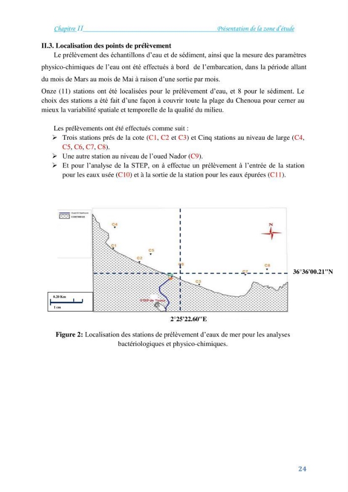 Détermination de l\'influence du rejet des eaux usées épurées par la STEP de Tipaza sur les caractéristiques physico-chimiques et bactériologiques des eaux de mer, cas de la plage de Chenoua