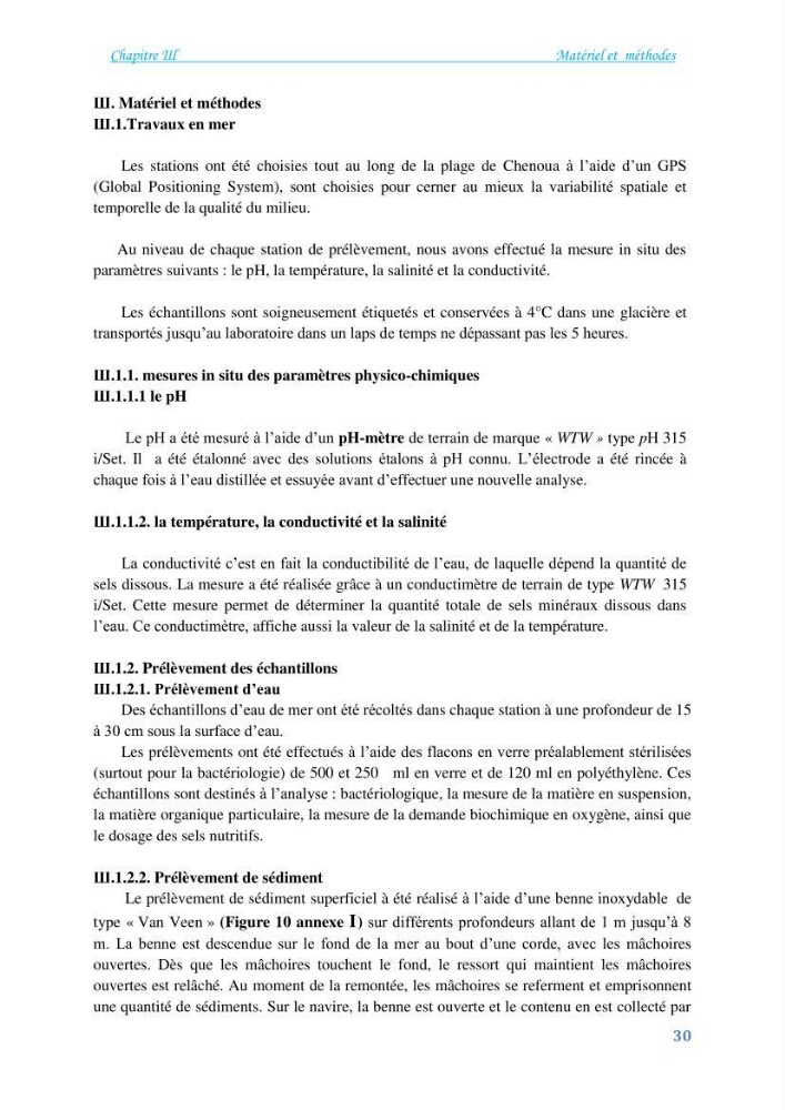 Détermination de l\'influence du rejet des eaux usées épurées par la STEP de Tipaza sur les caractéristiques physico-chimiques et bactériologiques des eaux de mer, cas de la plage de Chenoua