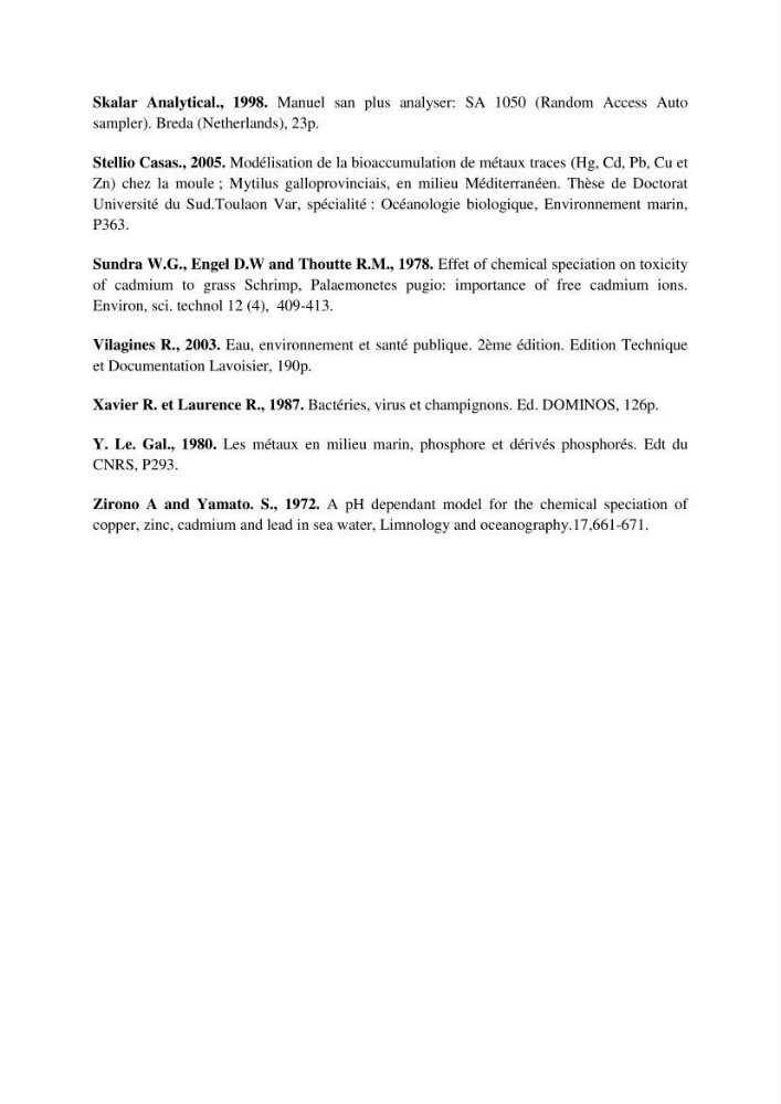Détermination de l\'influence du rejet des eaux usées épurées par la STEP de Tipaza sur les caractéristiques physico-chimiques et bactériologiques des eaux de mer, cas de la plage de Chenoua