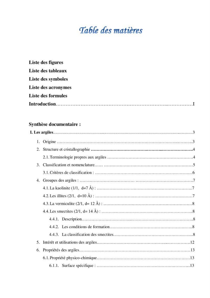 Les paramètres influençant la rétention des métaux lourds dans l\'eau sur une bentonite naturelle Algérienne