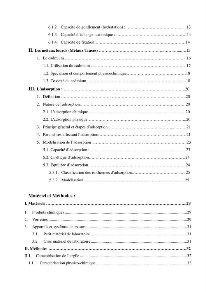 Les paramètres influençant la rétention des métaux lourds dans l\'eau sur une bentonite naturelle Algérienne