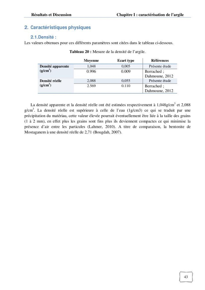 Les paramètres influençant la rétention des métaux lourds dans l\'eau sur une bentonite naturelle Algérienne