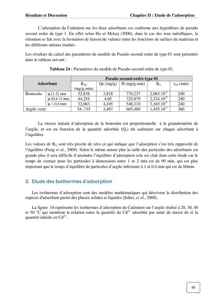 Les paramètres influençant la rétention des métaux lourds dans l\'eau sur une bentonite naturelle Algérienne