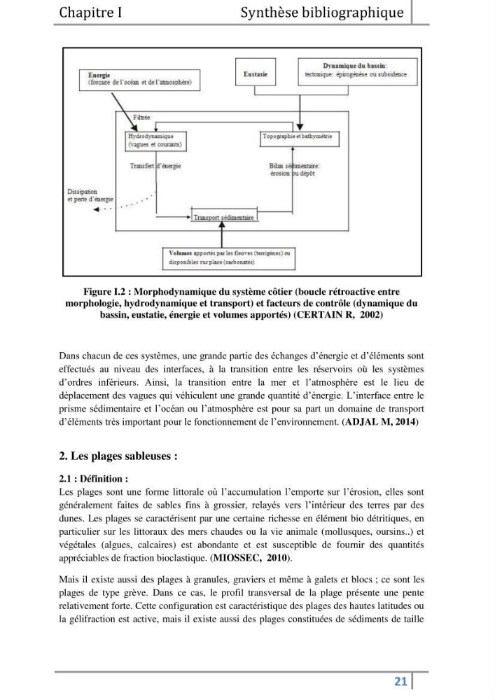Morphodynamique et modélisation hydro-sédimentaire des plages du littoral centre Algérois « cas de la frange côtière Bordj El Kiffan »