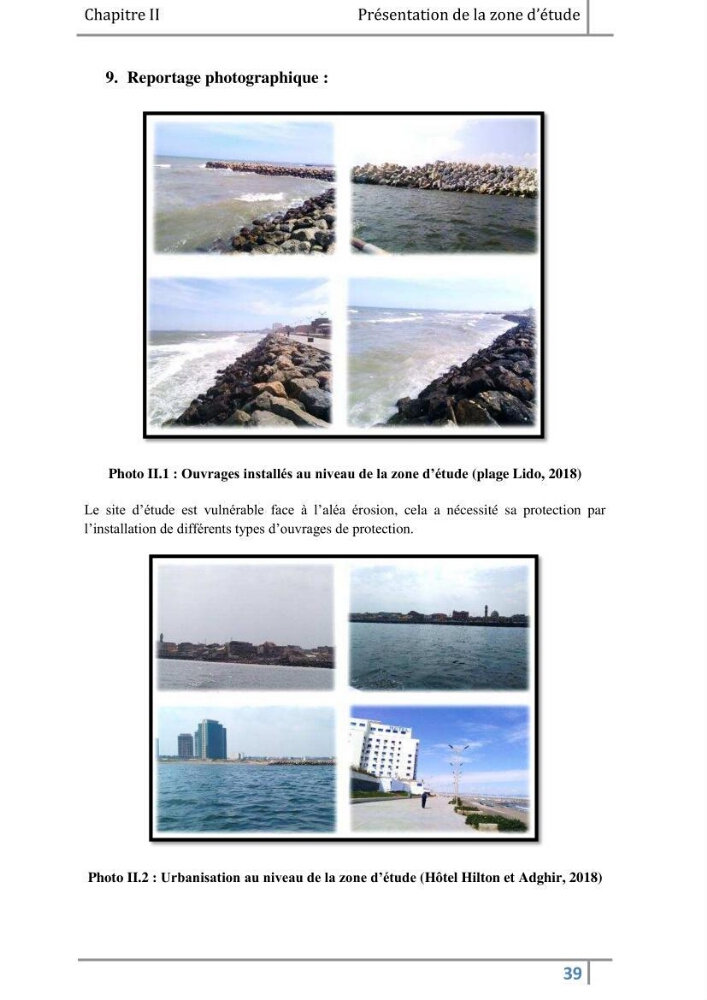 Morphodynamique et modélisation hydro-sédimentaire des plages du littoral centre Algérois « cas de la frange côtière Bordj El Kiffan »