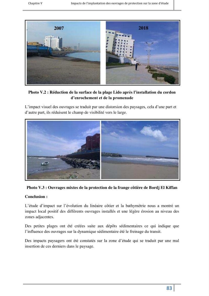 Morphodynamique et modélisation hydro-sédimentaire des plages du littoral centre Algérois « cas de la frange côtière Bordj El Kiffan »