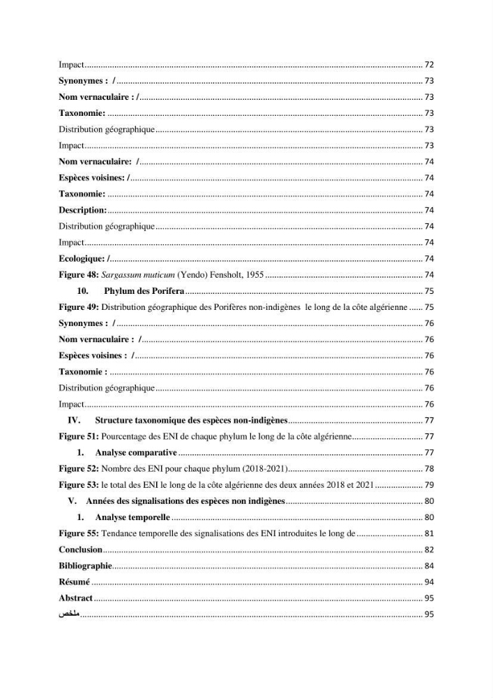 Distribution géographique et caractérisation de quelques espèces non indigènes de la côte algérienne