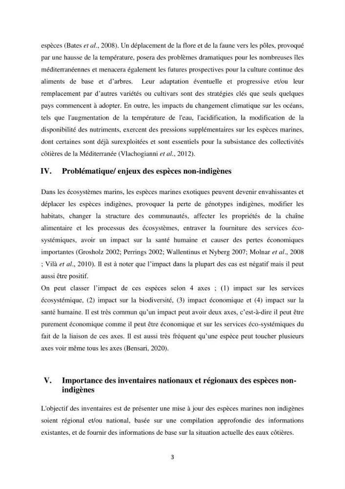 Distribution géographique et caractérisation de quelques espèces non indigènes de la côte algérienne