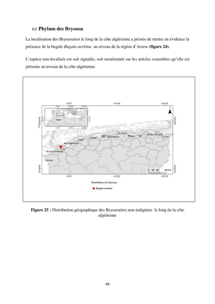 Distribution géographique et caractérisation de quelques espèces non indigènes de la côte algérienne