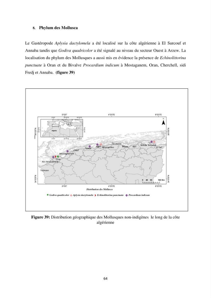 Distribution géographique et caractérisation de quelques espèces non indigènes de la côte algérienne
