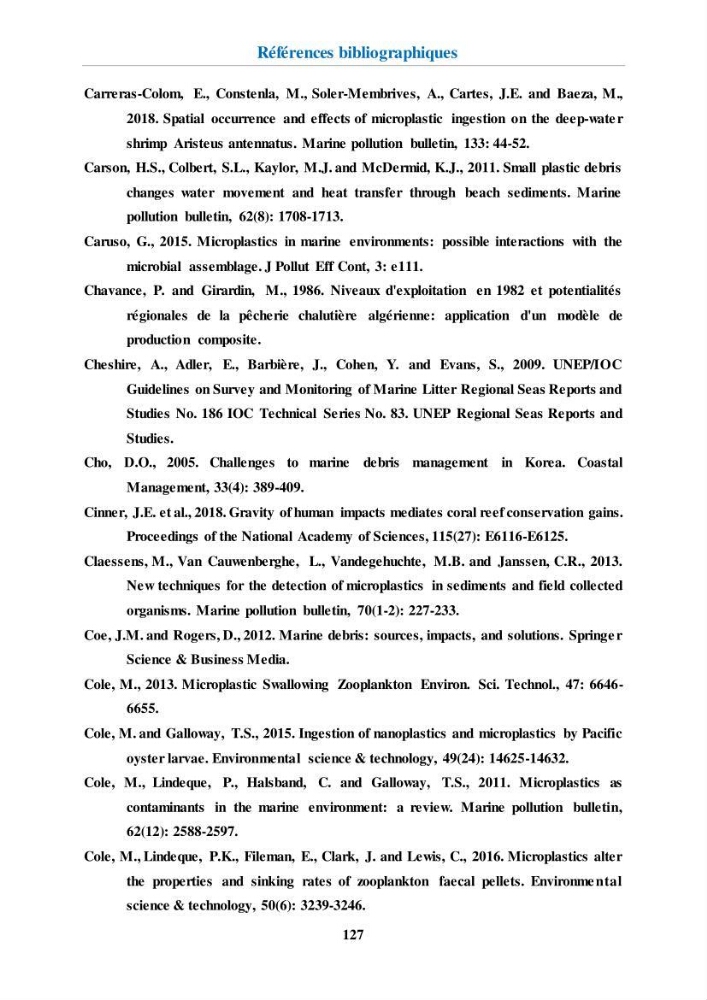 Etude de l\'évaluation quantitative et qualitative des microplastiques sur les côtes algériennes