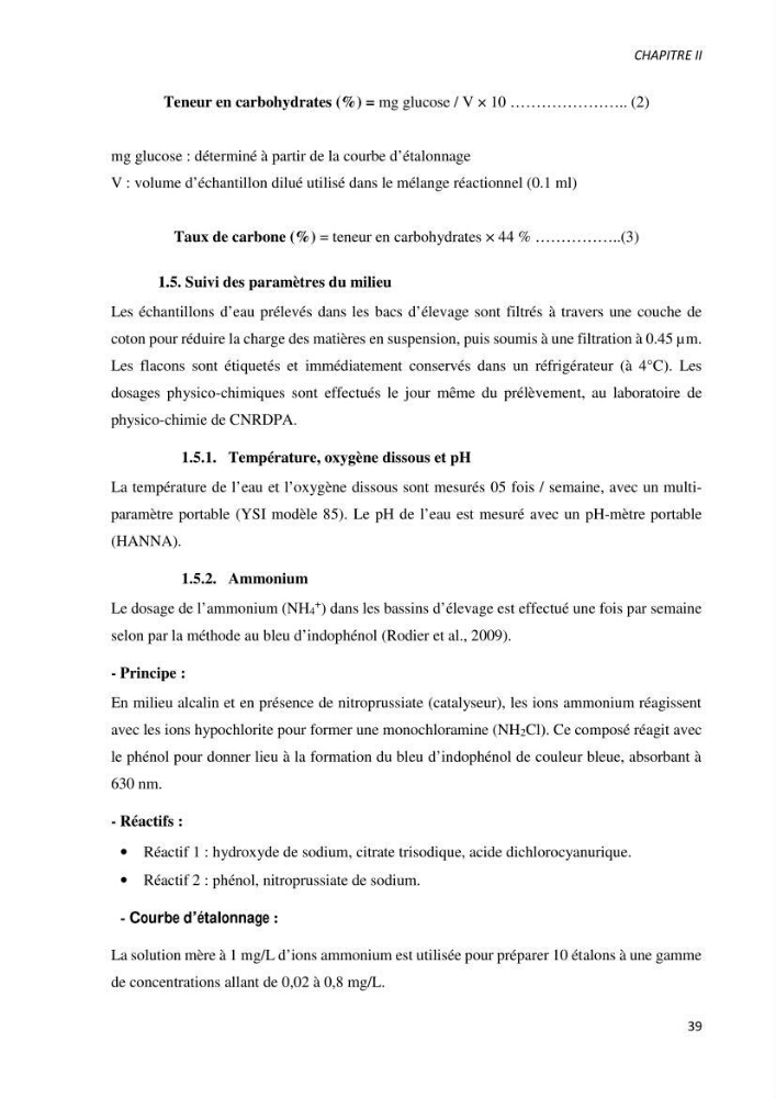 Effet de l’élevage en système biofloc sur les performances zootechniques et physiologiques du Tilapia « Oreochromis niloticus »