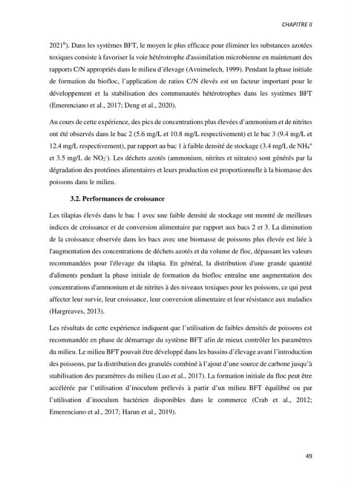 Effet de l’élevage en système biofloc sur les performances zootechniques et physiologiques du Tilapia « Oreochromis niloticus »