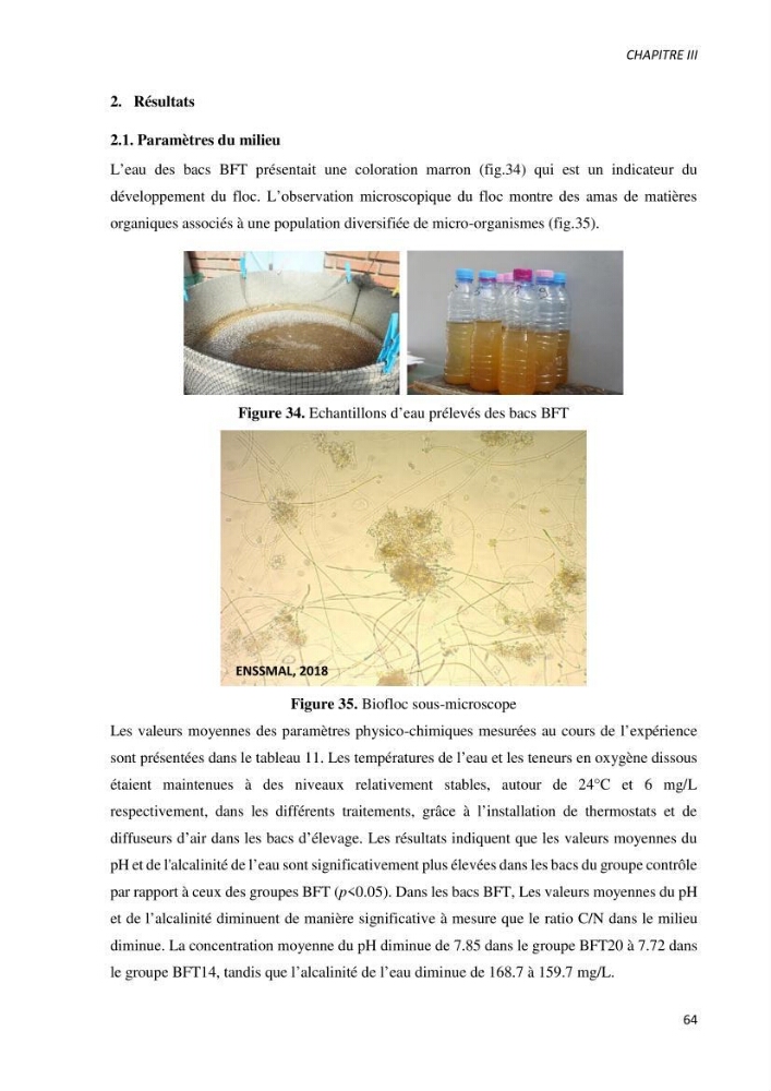 Effet de l’élevage en système biofloc sur les performances zootechniques et physiologiques du Tilapia « Oreochromis niloticus »