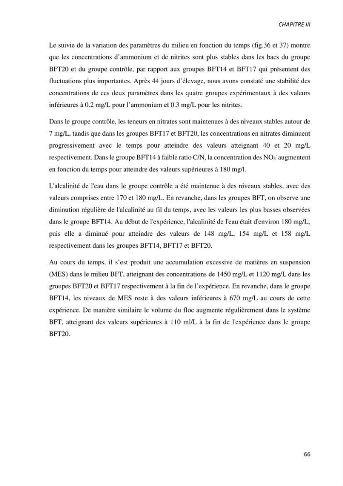 Effet de l’élevage en système biofloc sur les performances zootechniques et physiologiques du Tilapia « Oreochromis niloticus »
