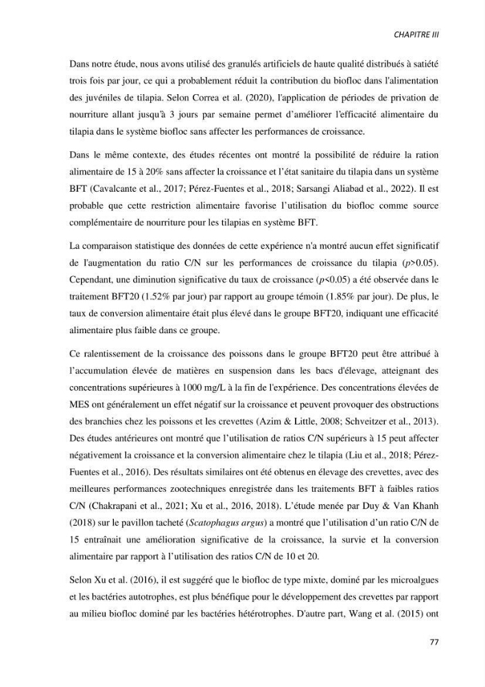 Effet de l’élevage en système biofloc sur les performances zootechniques et physiologiques du Tilapia « Oreochromis niloticus »