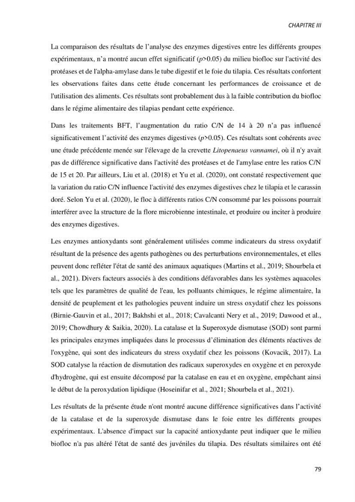 Effet de l’élevage en système biofloc sur les performances zootechniques et physiologiques du Tilapia « Oreochromis niloticus »