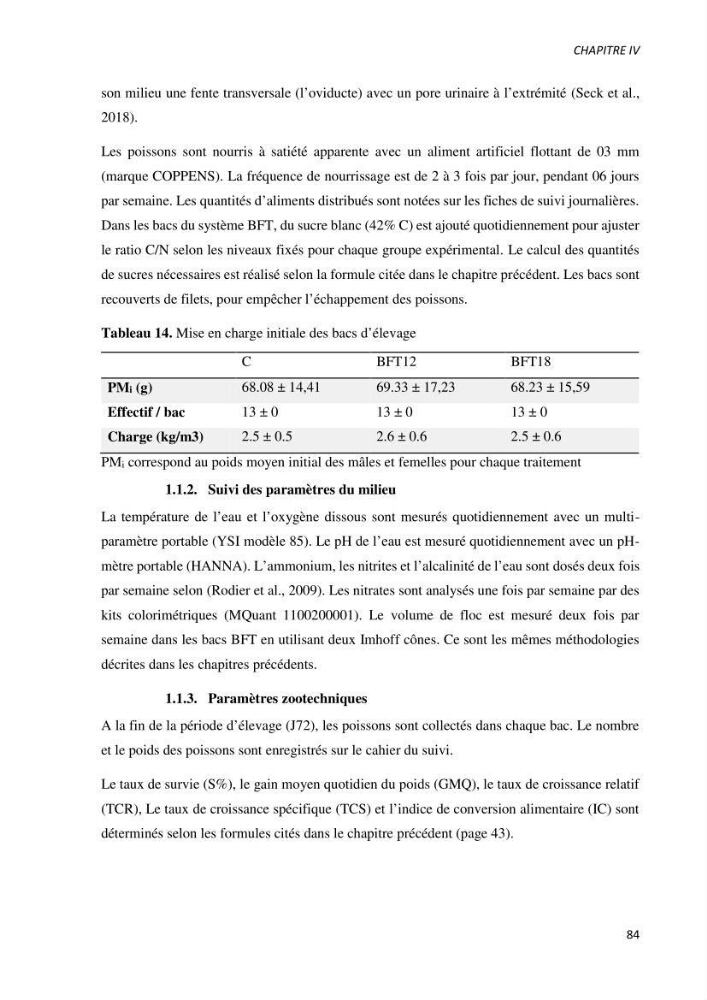 Effet de l’élevage en système biofloc sur les performances zootechniques et physiologiques du Tilapia « Oreochromis niloticus »