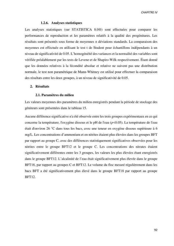 Effet de l’élevage en système biofloc sur les performances zootechniques et physiologiques du Tilapia « Oreochromis niloticus »