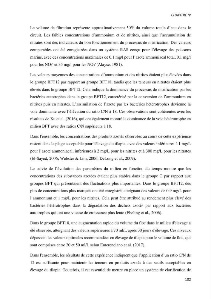 Effet de l’élevage en système biofloc sur les performances zootechniques et physiologiques du Tilapia « Oreochromis niloticus »