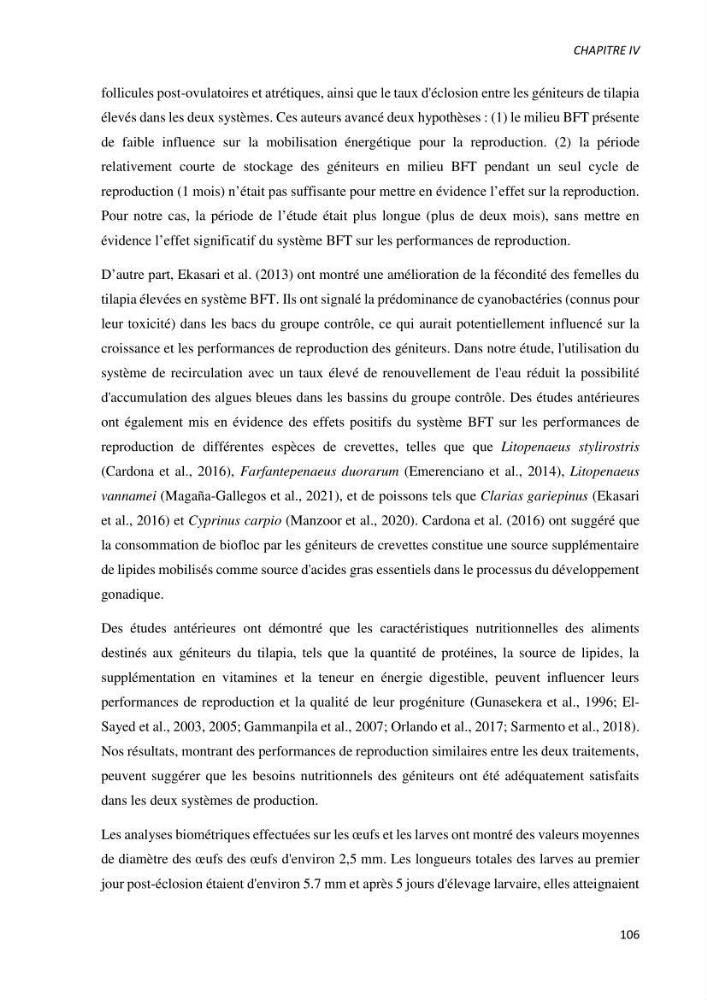 Effet de l’élevage en système biofloc sur les performances zootechniques et physiologiques du Tilapia « Oreochromis niloticus »