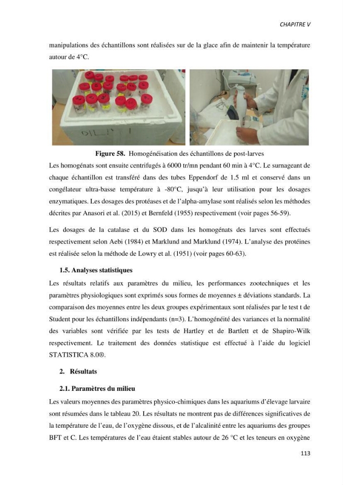 Effet de l’élevage en système biofloc sur les performances zootechniques et physiologiques du Tilapia « Oreochromis niloticus »