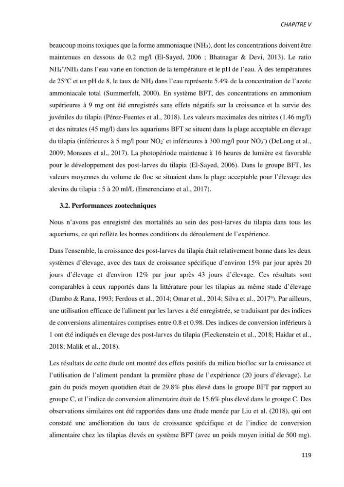 Effet de l’élevage en système biofloc sur les performances zootechniques et physiologiques du Tilapia « Oreochromis niloticus »